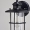 Vaxcel Lake Shore Steel 1 Light LED Compatible Black Coastal Outdoor Wall Lantern Clear Glass T0741 - alternate 9
